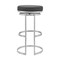 Armen Living Vander 30" Gray Faux Leather and Brushed Stainless Steel Swivel Bar Stool LCVDBABSGR30 - alternate 1